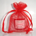  Cranberry candle in a red gift bag